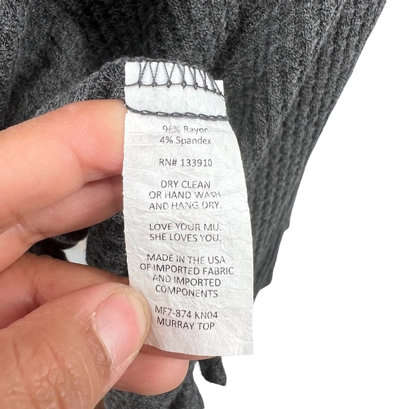 Show me your mumu murray slouchy grey top Small - Picture 11 of 12